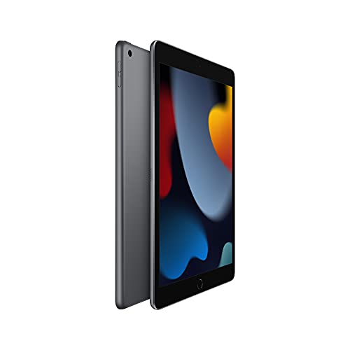 Apple iPad (9th generation): with A13 Bionic chip, 10.2-inch Retina display, 64GB, Wi-Fi, 12MP front/8MP back camera, Touch ID, all-day battery life – Space Gray