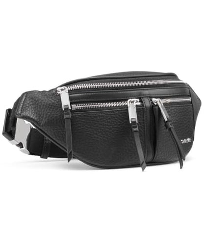 Calvin Klein Marlow Organizational Belt Bag, Black/Silver, One Size
