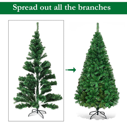 Costway 5Ft Artificial PVC Christmas Tree Stand Indoor Outdoor Green