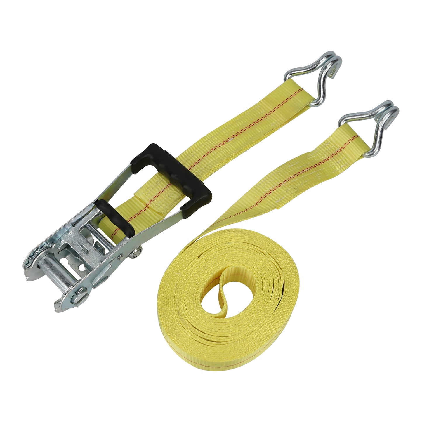 Hyper Tough Brand 2”x27" Tie down Straps with over Size  Ratchet Handle 3333lbs, Work Load with DJ-Hooks Single Pack