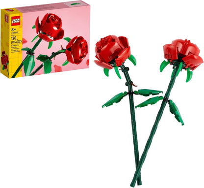 LEGO Roses - Building Toy for Kids, Girls & Boys, Ages 8+ - Artificial, Fake Roses for Home Decor & Display - Gift for Valentines Day for Her & Him - 40460