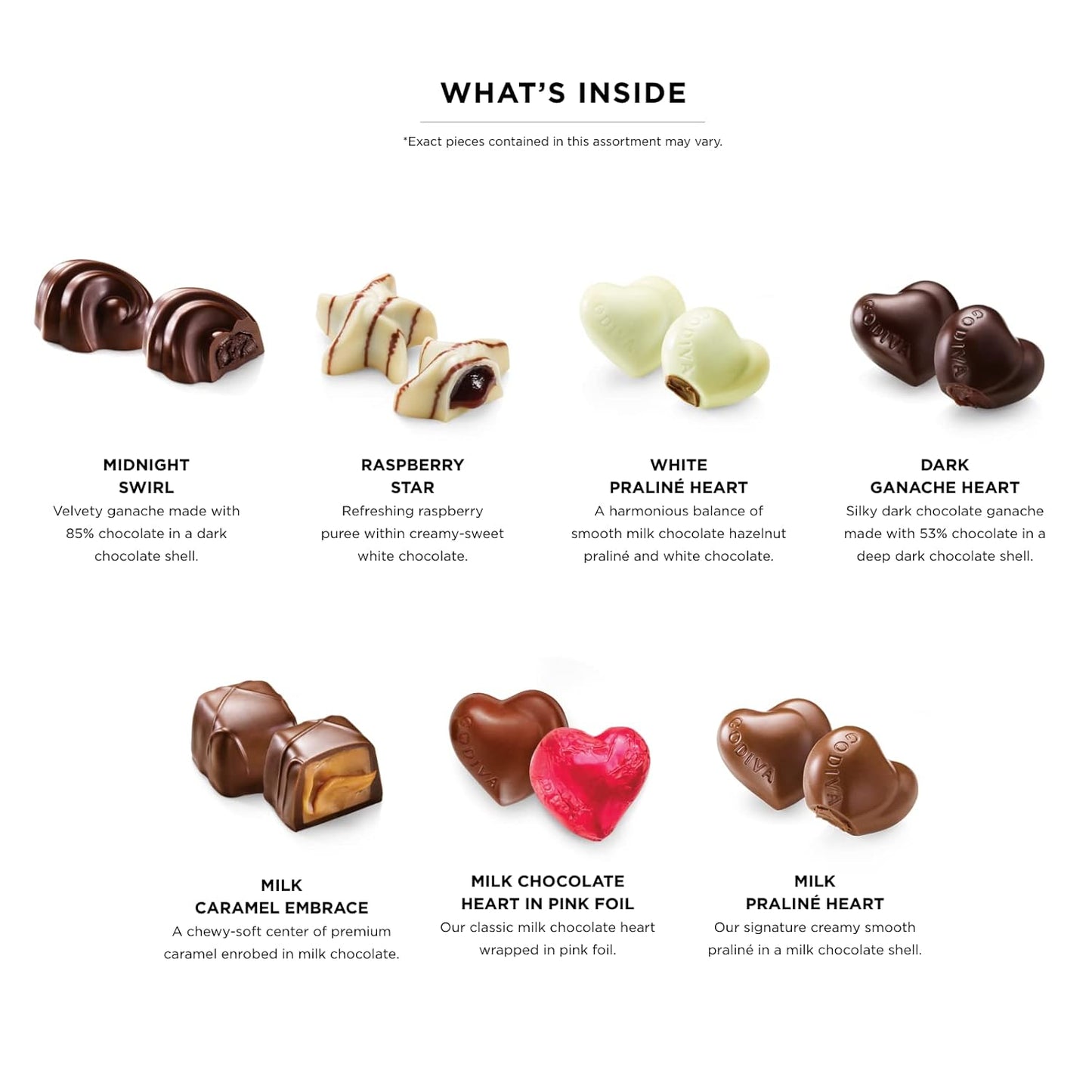Godiva Chocolatier Valentine’s Day Heart Chocolate Gift Box - 14 Piece Assorted Milk, White and Dark Chocolate with Gourmet Fillings – Elegant Treat for Women or Men