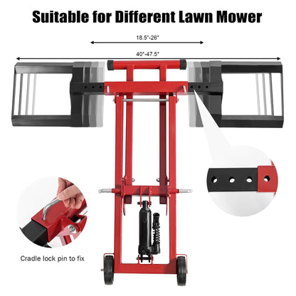 Costway Lawn Mower Lift Jack for Tractors & Zero Turn Riding Lawn Mowers 500lb Capacity