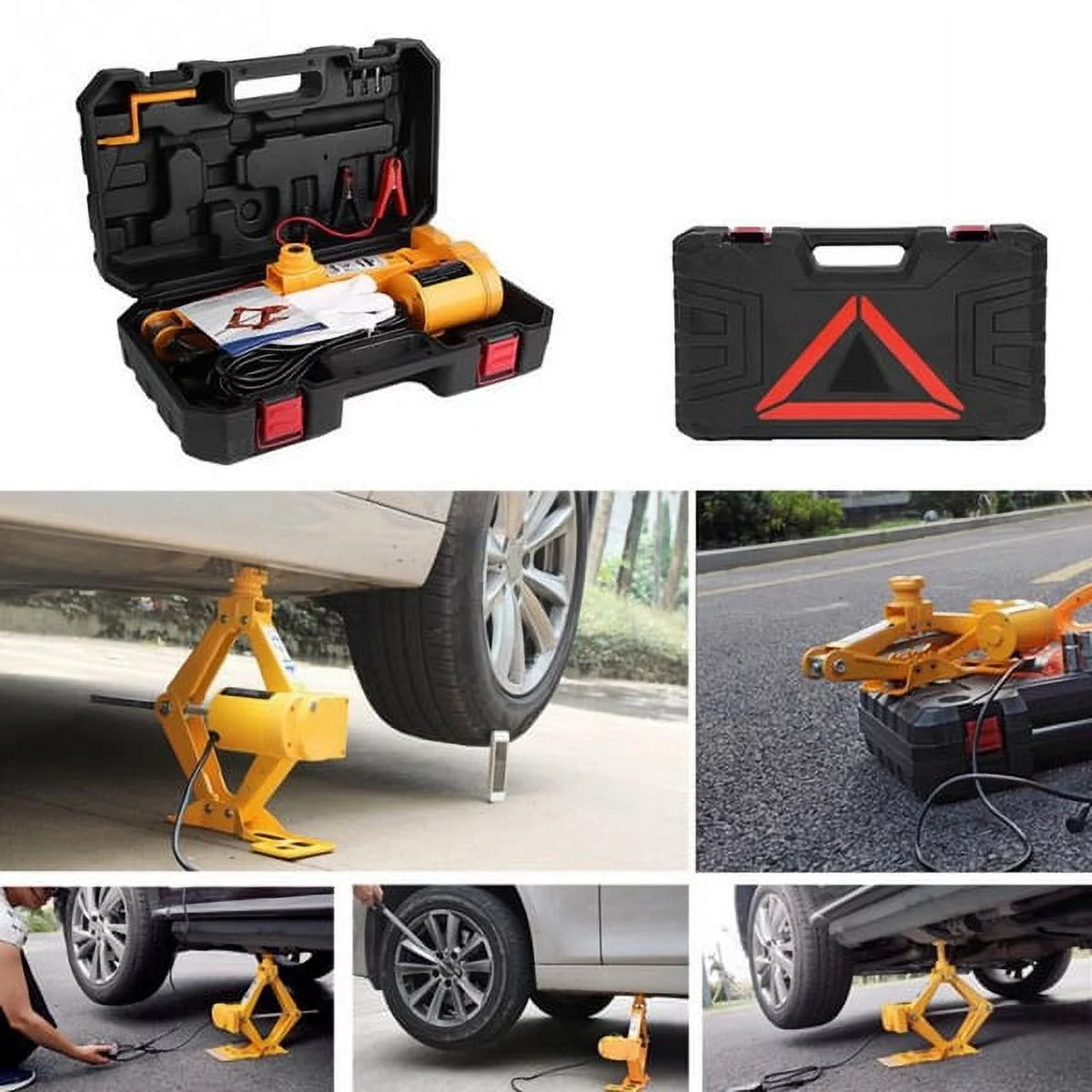 Jadeshay 3Ton 12V DC Automotive Jack Stand, Car Electric Jack Lifting SUV Van Garage and Emergency Equipment