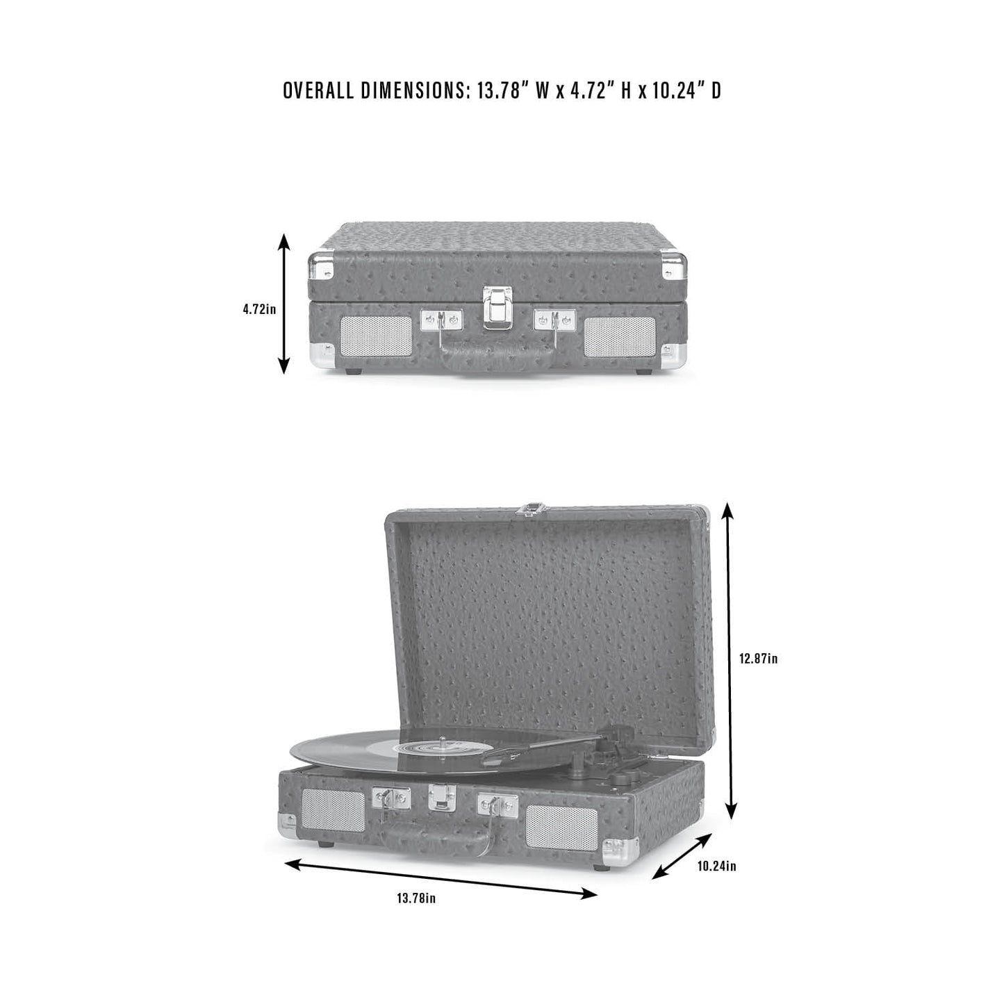 Crosley Cruiser Premier Vinyl Record Player with Speakers and Wireless Bluetooth - Mint | Audio Turntables