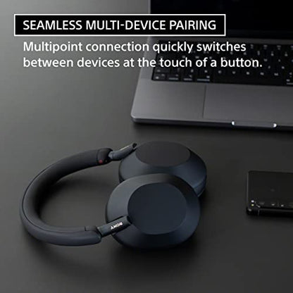 Sony WH-1000XM5 Premium Noise Canceling Headphones, Auto NC Optimizer, 30-Hour Battery, Alexa Voice Control, Black