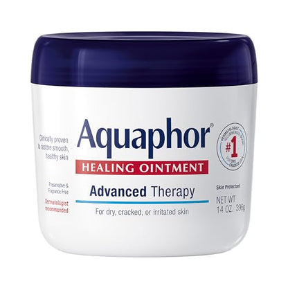 Aquaphor Healing Ointment, Advanced Therapy Skin Protectant, Dry Skin Body Moisturizer, Multi-Purpose Healing Ointment, for Dry, Cracked Skin & Minor Cuts & Burns, 14 Oz Jar