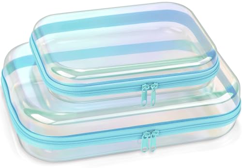 YSHXNX Clear Hard Shell Organizer Cases, 2 Pack