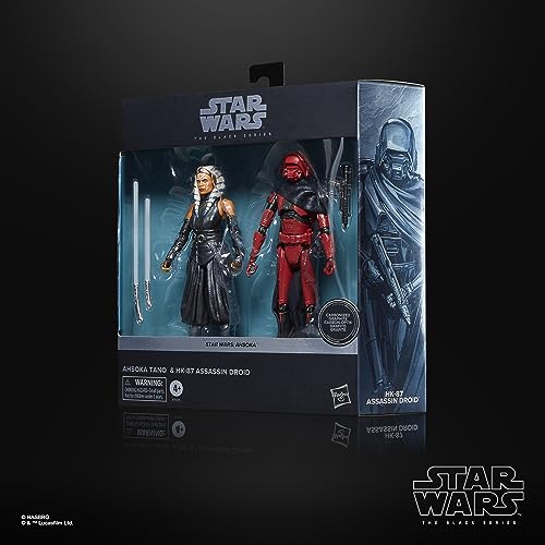 STAR WARS The Black Series Ahsoka Tano & HK-87 Assassin Droid, Ahsoka 6-Inch Action Figures, 2-Pack, Ages 4 and Up (Amazon Exclusive)