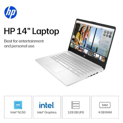 HP 2027 Everyday Laptop, Intel CPU, 128GB Storage, Copilot AI, Office 365 | 1TB Cloud Storage, Windows 11, Fast Charge, WiFi 6, Long Battery Life, Lightweight & Portable, Study & Work, Modern Silver
