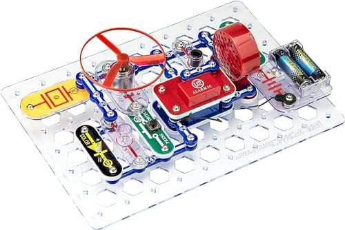 Snap Circuits Jr. SC-100 Electronics Exploration Kit, Over 100 Projects, Full Color Project Manual, 28 Parts, STEM Educational Toy for Kids 8 +