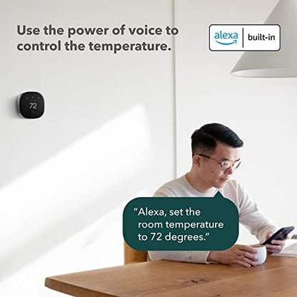 ecobee Smart Thermostat Premium with Siri and Alexa and Built in Air Quality Monitor and Smart Sensor with SmartSensor for Doors and Windows 2-Pack, White