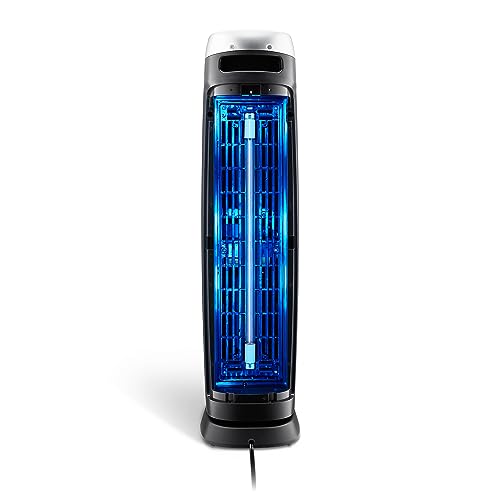 GermGuardian 5-In-1 HEPA Air Purifier for Home, Large Rooms Up To 915 Sq. Ft. with HEPA Pet Air Filter, UV-C Light & Odor Reduction, AC5250PT, 28" Tower, Black