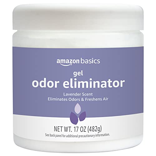 Amazon Basics Gel Odor Eliminator, Activated Charcoal, Lavender Scent, 17 Oz, 1-Pack