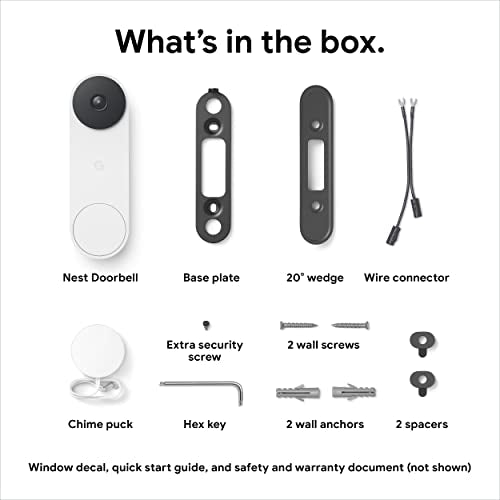 Google Nest Doorbell - (Wired, 2nd Gen) - Wired Video Doorbell Camera - Doorbell Security Camera - Ash