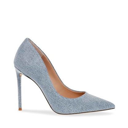 Steve Madden Women's Vala Pump, Light Denim, 6