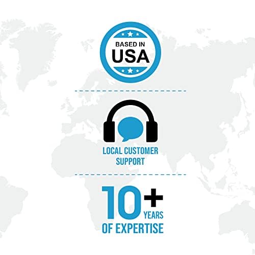 Ceptics Universal Travel Adapter Kit - 2 USB, USB-C Cord+2 US Outlets QC 3.0, Surge Protection, Plugs for Europe, UK, China, Australia, Japan - Perfect for Laptop, Cell Phones, Cameras,Safe ETL Tested