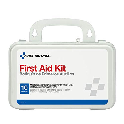 First Aid Only 6060 10-Person Emergency First Aid Kit for Office, Home, and Worksites, 57 Pieces