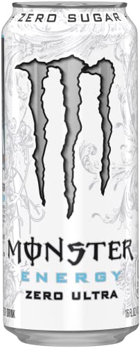 Monster Energy Zero Ultra, Sugar Free Energy Drink, 16 Ounce (Pack of 15)