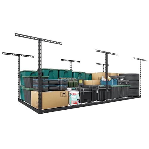 TOPIRON 4x8 FT Overhead Garage Storage Rack,750LBS Weight Capacity