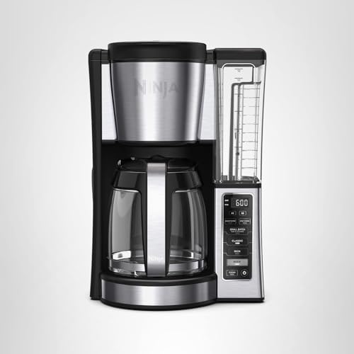 Ninja 12-Cup Programmable Coffee Brewer, 2 Brew Styles, Adjustable Warm Plate, 60oz Water Reservoir, Delay Brew - Black/Stainless Steel