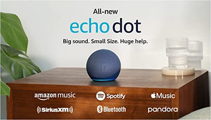 Amazon Echo Dot (newest model), With bigger vibrant sound, helpful routines and Alexa, Deep Sea Blue