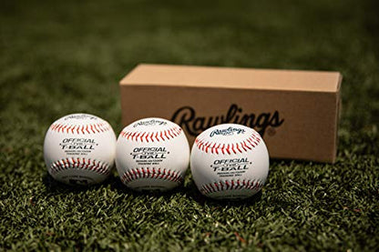 Rawlings | Official T-Balls | TVB | Youth/6u | 3 Count | Sponge Rubber Core | Indoor/Outdoor