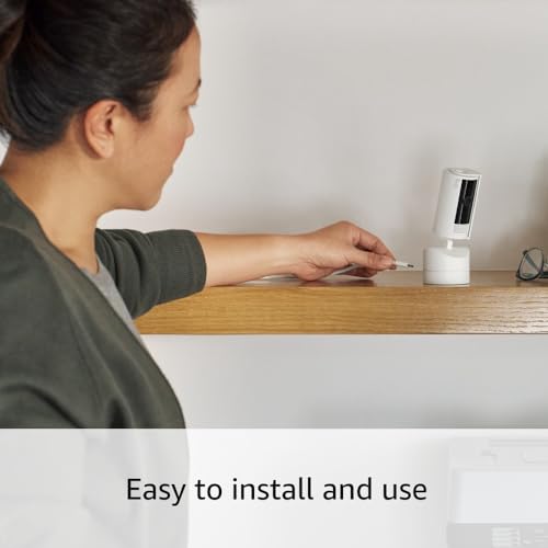Ring Pan-Tilt Indoor Cam (newest model) — See all around your home or business with 360° pan coverage, HD video, plus Two-Way Talk (2024 release), Black