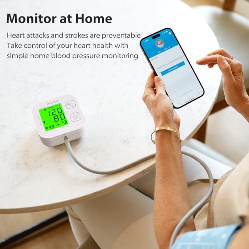 iHealth Track Smart Upper Arm Blood Pressure Monitor with Wide Range Cuff That fits Standard to Large Adult Arms, Bluetooth Compatible for iOS & Android Devices