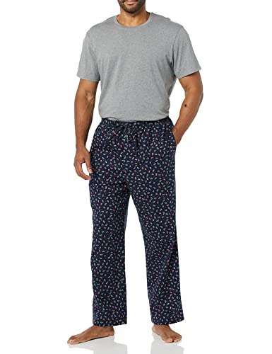 Amazon Essentials Men's Straight-Fit Woven Pajama Pant, Navy Paisley, 3X-Large
