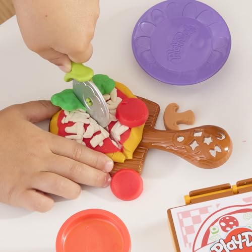 Play-Doh Pizza Delivery Scooter Playset, Large Ride-On Play Food Preschool Toys, Toy Pizza Set for Kids, Arts & Crafts for Boys & Girls, Ages 3+