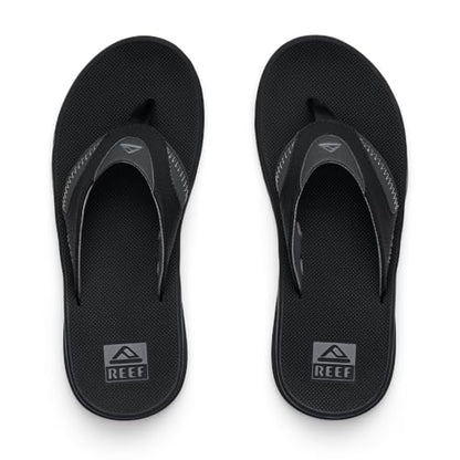 Reef Men's Cushion Fanning Flip-Flop, Black, 10
