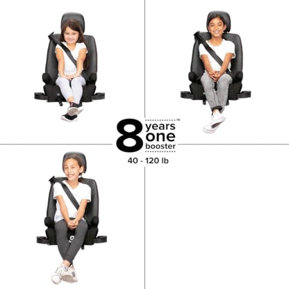 Diono Solana 2 XL 2022, Dual Latch Connectors, Lightweight Backless Belt-Positioning Car, 8 Years 1 Booster Seat, Black