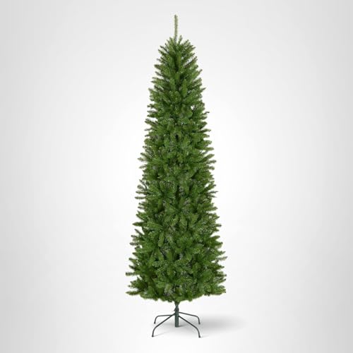 National Tree Company 7.5 ft Unlit Kingswood Fir Slim Artificial Christmas Tree, 1,075 Tips, Includes Stand, Green