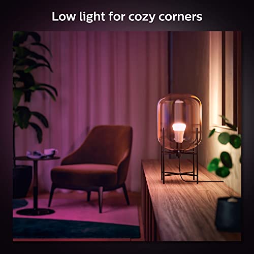 Philips Hue A19 LED Smart Light Bulb - White and Color Ambiance - 60W Indoor Light Bulb - Control with Hue App - Works with Alexa, Google Assistant and Apple Homekit - 3 Pack