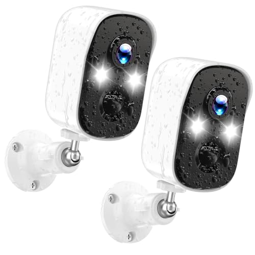 2 Pack 4MP Security Cameras Wireless Outdoor, Color Night Vision Camera
