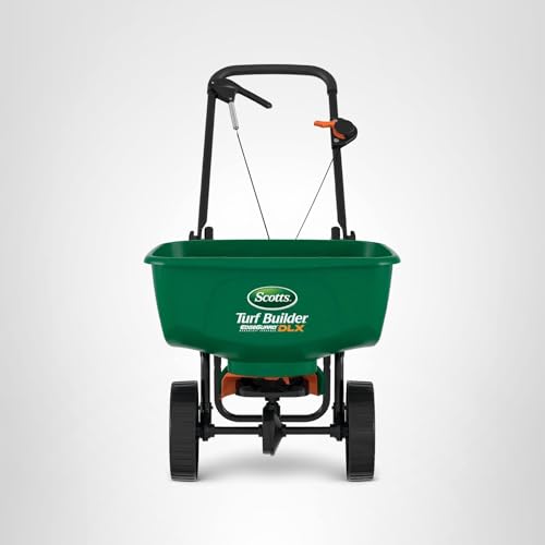 Scotts Turf Builder EdgeGuard DLX Broadcast Spreader for Seed, Fertilizer, Salt, Ice Melt, Holds up to 15,000 sq.ft. Product