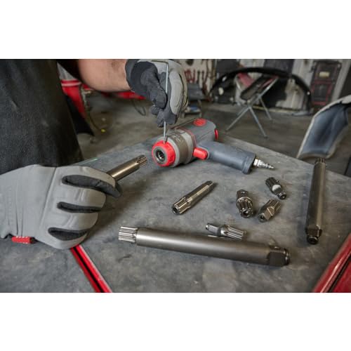 Ingersoll Rand 2236QTIMAX-2 DXS2 1/2" Air Impact Wrench, 2" Extended Anvil, Quiet, 1500 ft-lb Torque, Titanium Hammercase, Friction Ring Retainer, Pistol, Interchangeable Anvil, Multi-functional Tool