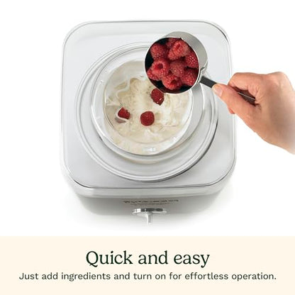 Cuisinart Ice Cream Maker Machine, 2-Quart Ice Cream, Sorbet and Frozen Yogurt Machine, Fully Automatic Double-Insulated Freezer Bowl Makes Frozen Desserts in Under 30 Minutes, ICE30BCP1, Silver