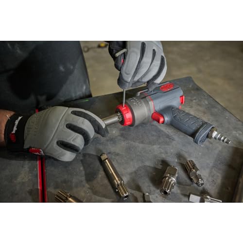 Ingersoll Rand 2236QTIMAX-2 DXS2 1/2" Air Impact Wrench, 2" Extended Anvil, Quiet, 1500 ft-lb Torque, Titanium Hammercase, Friction Ring Retainer, Pistol, Interchangeable Anvil, Multi-functional Tool