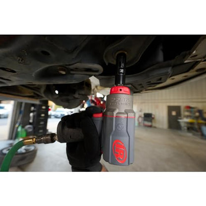Ingersoll Rand 2236QTIMAX-2 DXS2 1/2" Air Impact Wrench, 2" Extended Anvil, Quiet, 1500 ft-lb Torque, Titanium Hammercase, Friction Ring Retainer, Pistol, Interchangeable Anvil, Multi-functional Tool