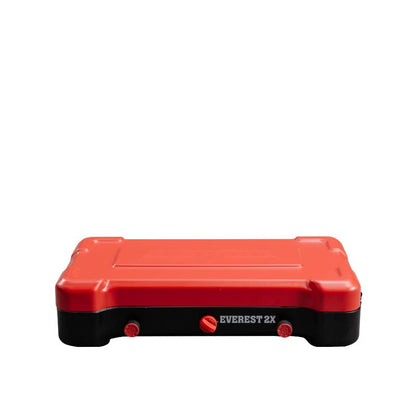 Camp Chef Mountain Series Everest 2X - High Output Two-Burner Camp Stove - Lid Doubles as Windscreen - Portable Cooking Stove - For Outdoor Cooking - 20,000 BTU Burners - 215 Sq In Cooking Area