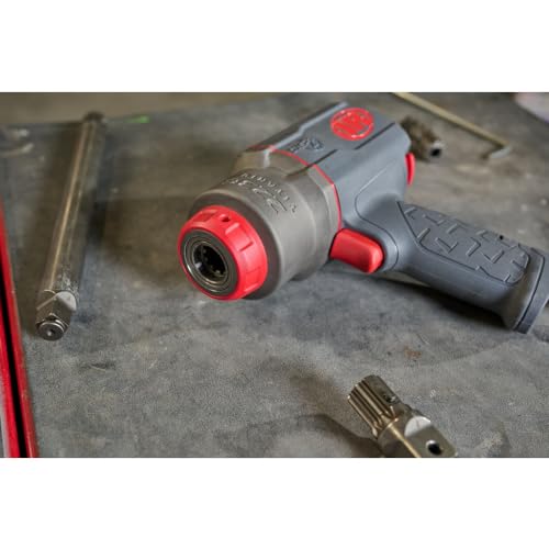 Ingersoll Rand 2236QTIMAX-2 DXS2 1/2" Air Impact Wrench, 2" Extended Anvil, Quiet, 1500 ft-lb Torque, Titanium Hammercase, Friction Ring Retainer, Pistol, Interchangeable Anvil, Multi-functional Tool