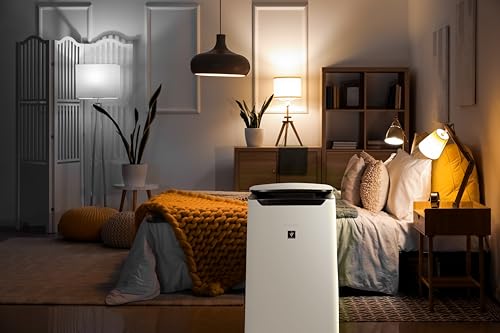 SHARP Smart Air Purifier for XL Rooms – Covers up to 2,430 sqft in one hour, Compatible w/Alexa, True HEPA Filter Air Purifier for Living Room, Dust, Smoke, Pollen - FXJ80UW