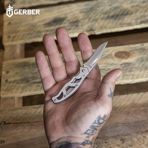 Gerber Paraframe Mini Pocket Knife - 2.2 Inch Plain Edge Stainless Steel Folding Knife for EDC Gear and Equipment