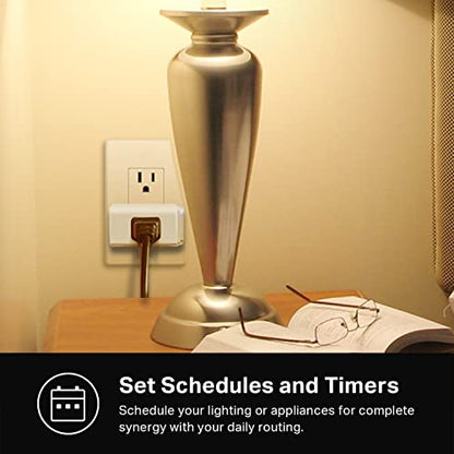 Kasa Smart Plug Mini 15A, Apple HomeKit Supported, Smart Outlet Works with Siri, Alexa & Google Home, UL Certified, App Control, Scheduling, Timer, 2.4G WiFi Only, 4 Count (Pack of 1) (EP25P4), White