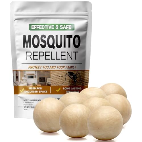 AUDQQM Mosquito Repellent Outdoor Patio, Mosquito Repellent Balls Indoor, Mosquitoes Deterrent for Yard, Keep Mosquito Away for Room/Porch/Camping, Last for 60 Days-8P