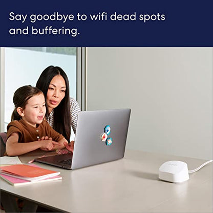 Amazon eero 6+ mesh Wi-Fi router | 1.0 Gbps Ethernet | Coverage up to 6,000 sq. ft. | Connect 75+ devices | 4-Pack | 2022 release