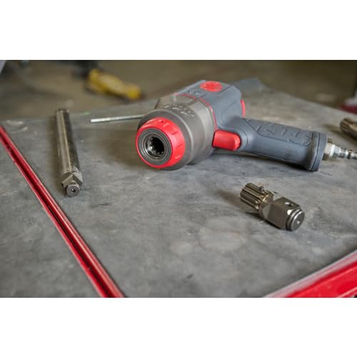 Ingersoll Rand 2236QTIMAX-2 DXS2 1/2" Air Impact Wrench, 2" Extended Anvil, Quiet, 1500 ft-lb Torque, Titanium Hammercase, Friction Ring Retainer, Pistol, Interchangeable Anvil, Multi-functional Tool