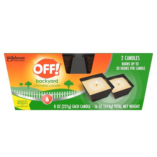 OFF! Backyard Citronella Outdoor Candle, 8 oz (2-Pack)